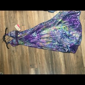 Multi-color Purple Dress